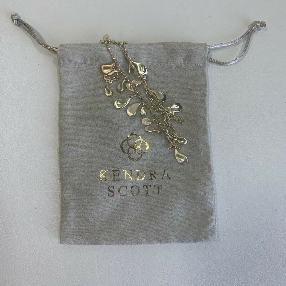 Kendra Scott Gold Bella Long 40"  Necklace w/Pouch